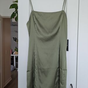 2/$40 Aritzia Olive Green Mini Dress